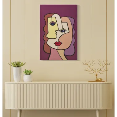 DRUKOWANY OBRAZ FACES NEW -B- 60X3X90 cm